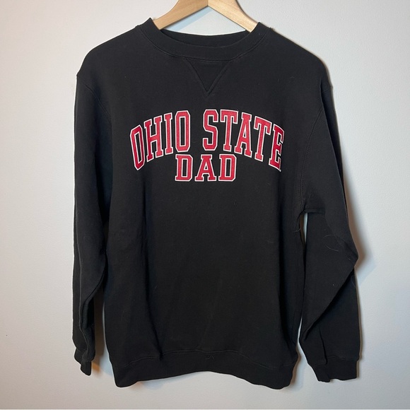 Ohio State DAD Buckeyes Crewneck Size S Black Sweatshirt J. America Pullover - Picture 1 of 6